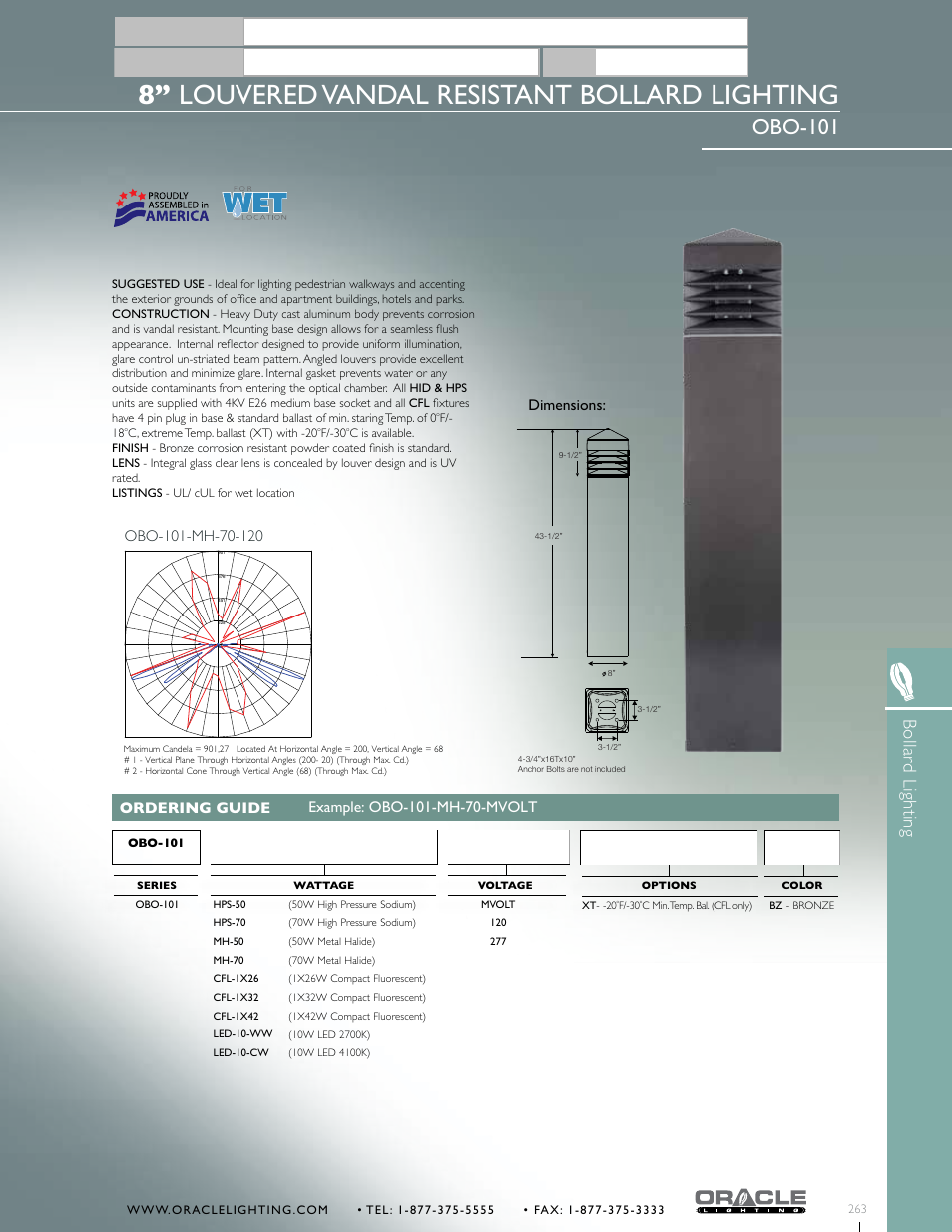 Oracle Lighting OBO-101 User Manual | 1 page