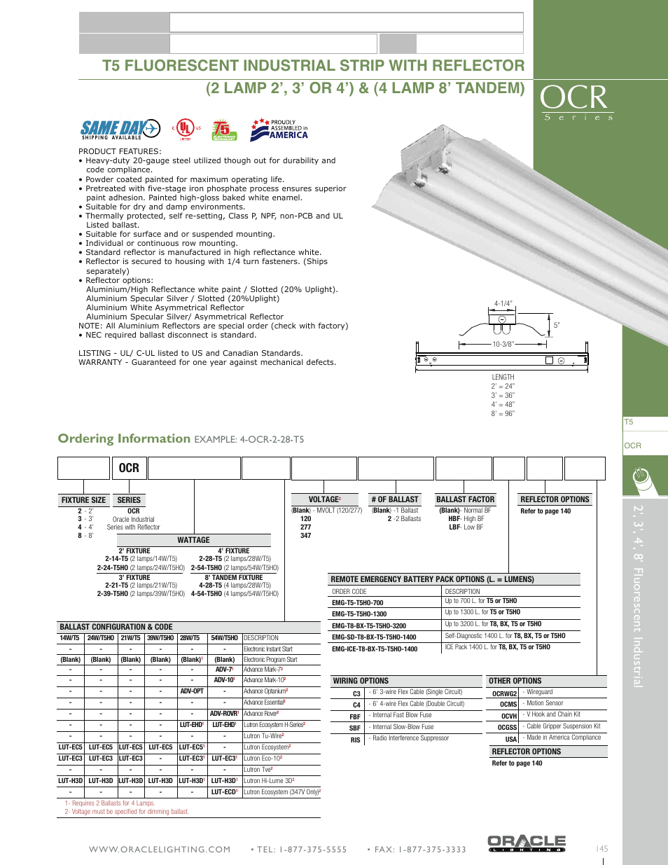 Oracle Lighting OCR-8 User Manual | 3 pages