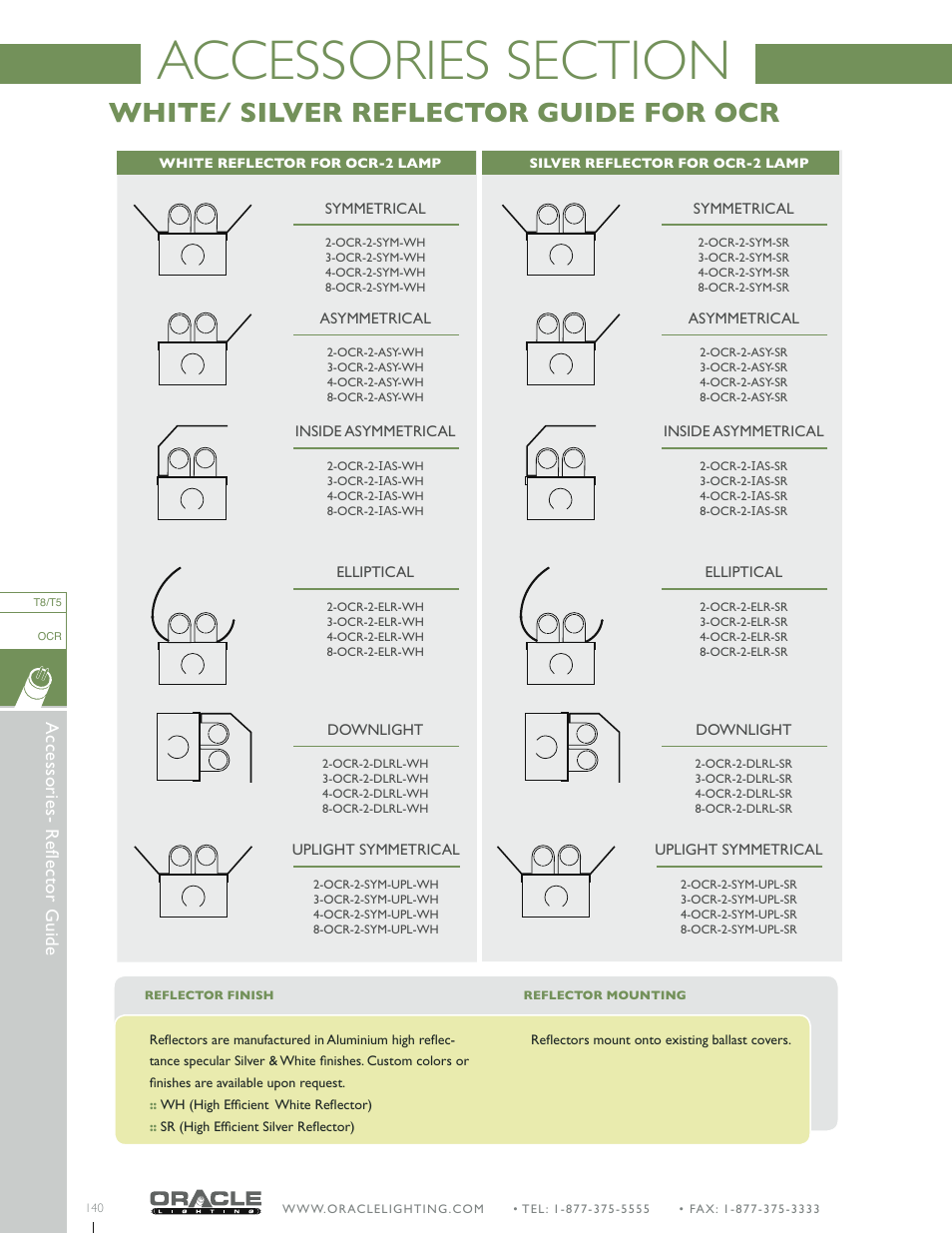 White/ silver reflector guide for ocr, Accessories- reflector guide | Oracle Lighting OCR-8 User Manual | Page 3 / 3