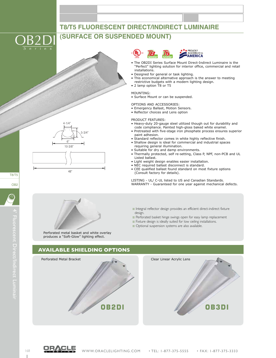 Oracle Lighting OB2DI-4 User Manual | 2 pages