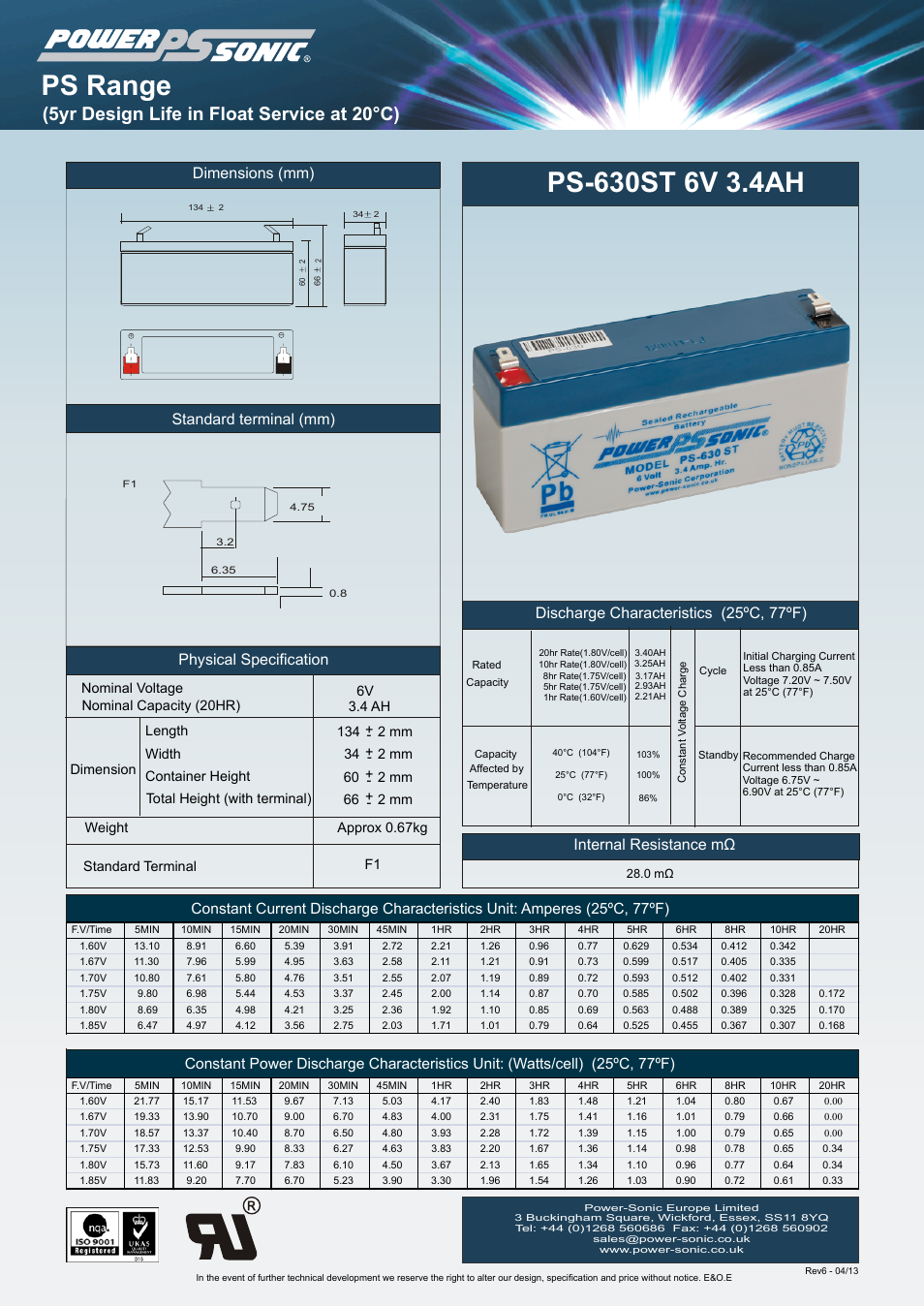 Power-Sonic PS-630ST User Manual | 1 page