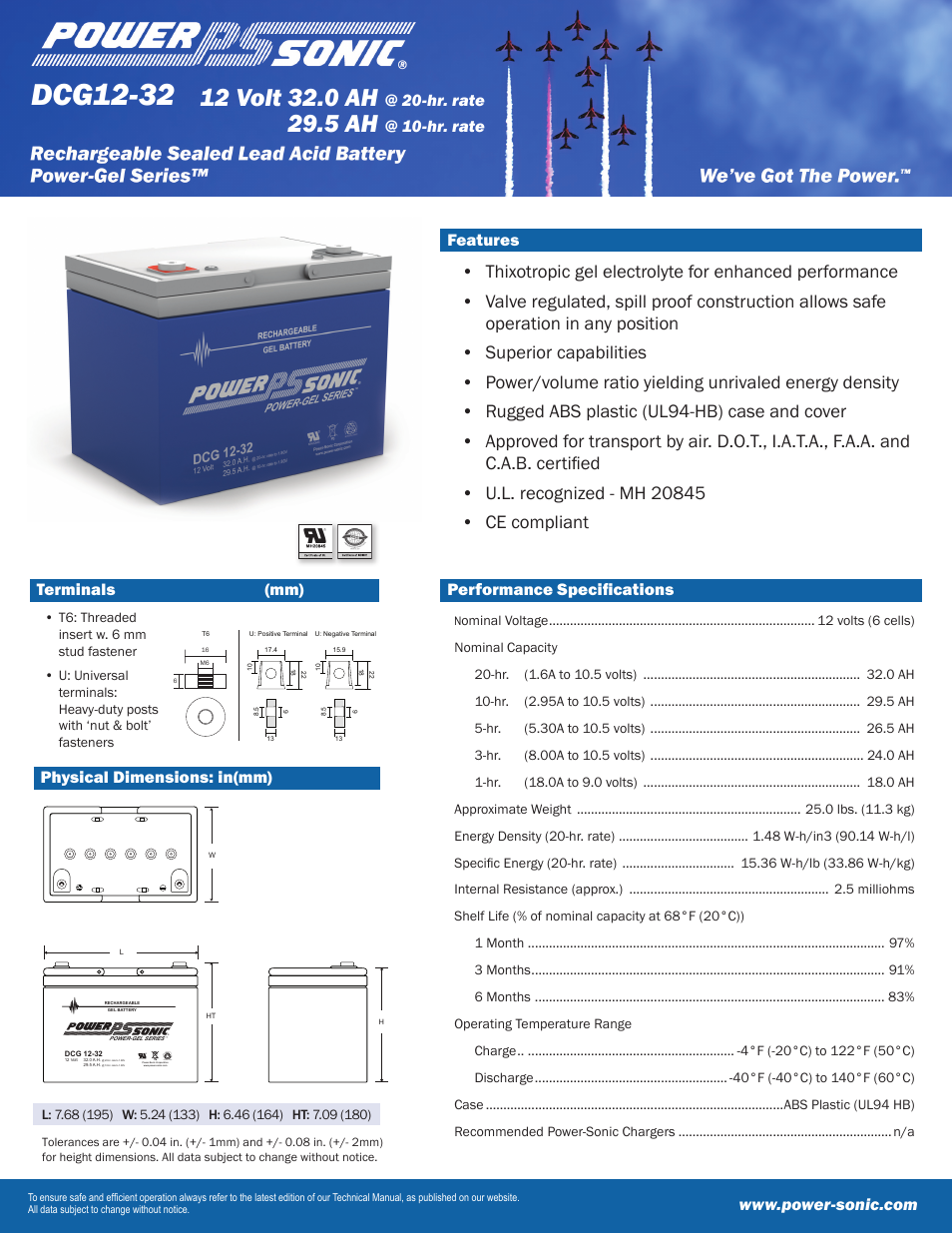 Power-Sonic DCG12-32 User Manual | 2 pages