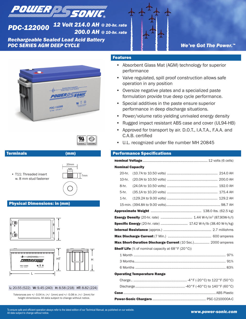 Power-Sonic PDC-122000 User Manual | 2 pages