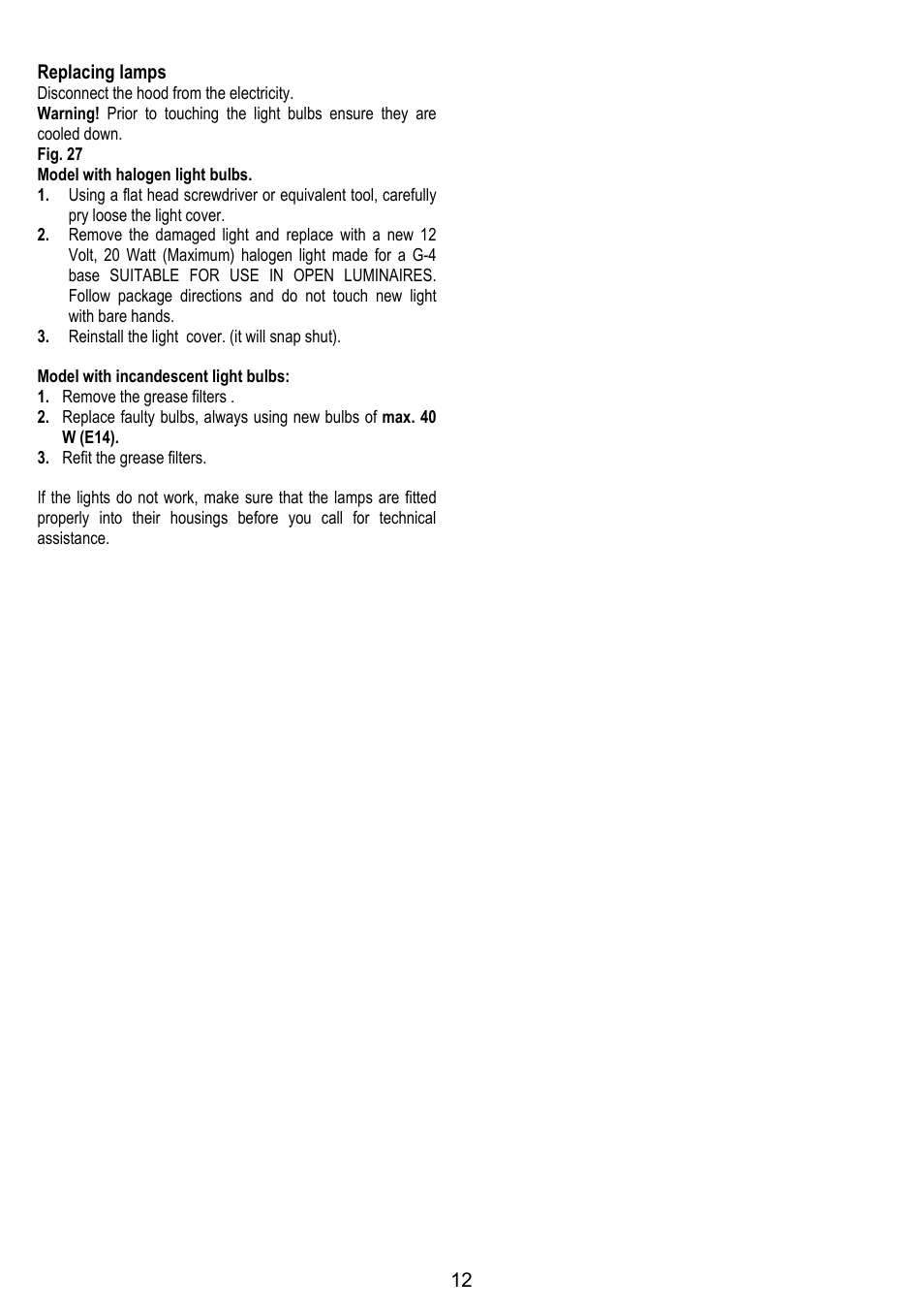 IGNIS AKS 650 WH User Manual | Page 12 / 56