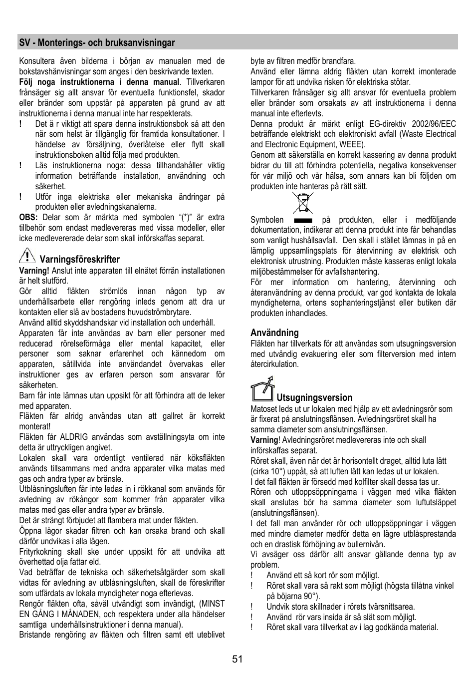IGNIS AKS 650 WH User Manual | Page 51 / 56
