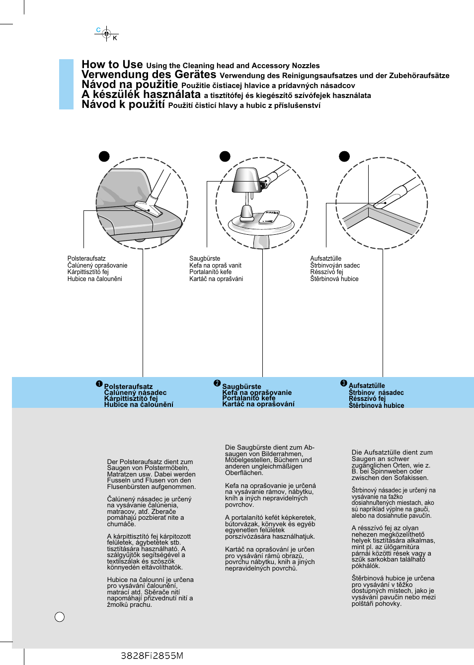 How to use, Verwendung des gerätes, Návod na pou¥itie | A készülék használata, Návod k pou¥ití | LG V-CC 172 H*** User Manual | Page 6 / 16