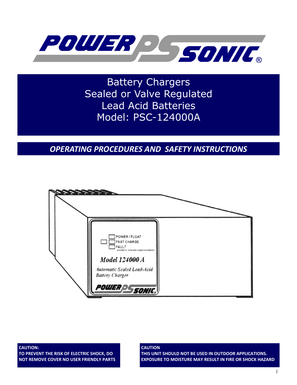 Power-Sonic PSC-124000A User Manual | 6 pages