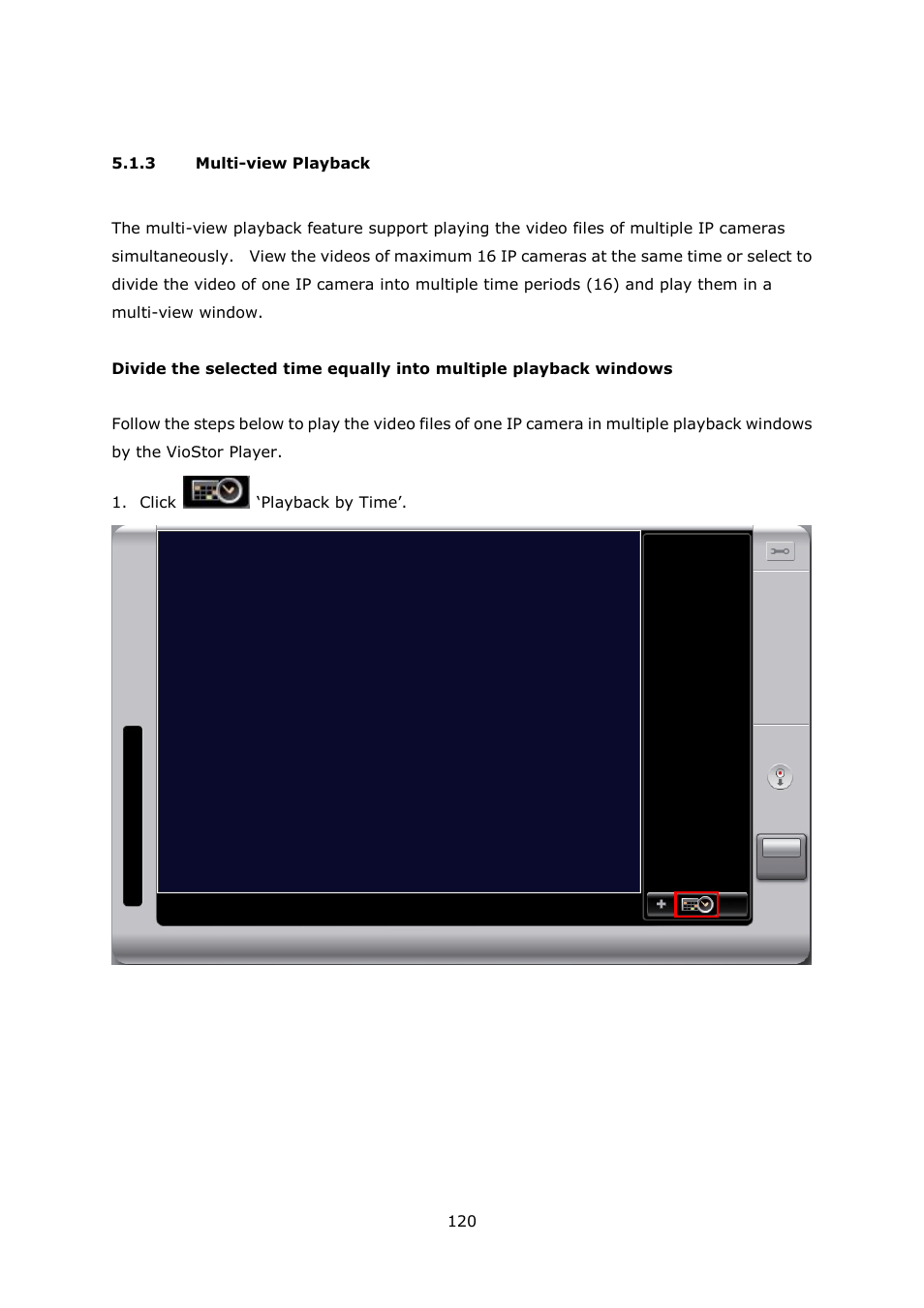 Multi-view playback | QNAP VS-2004L en User Manual | Page 120 / 265