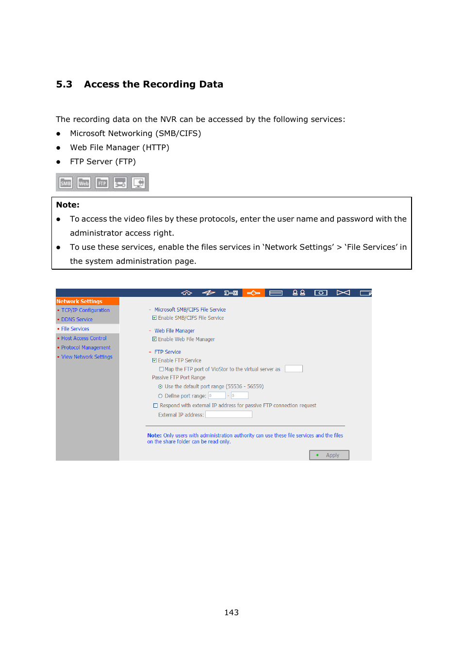 Ccess the, Ecording, 3 access the recording data | QNAP VS-2004L en User Manual | Page 143 / 265