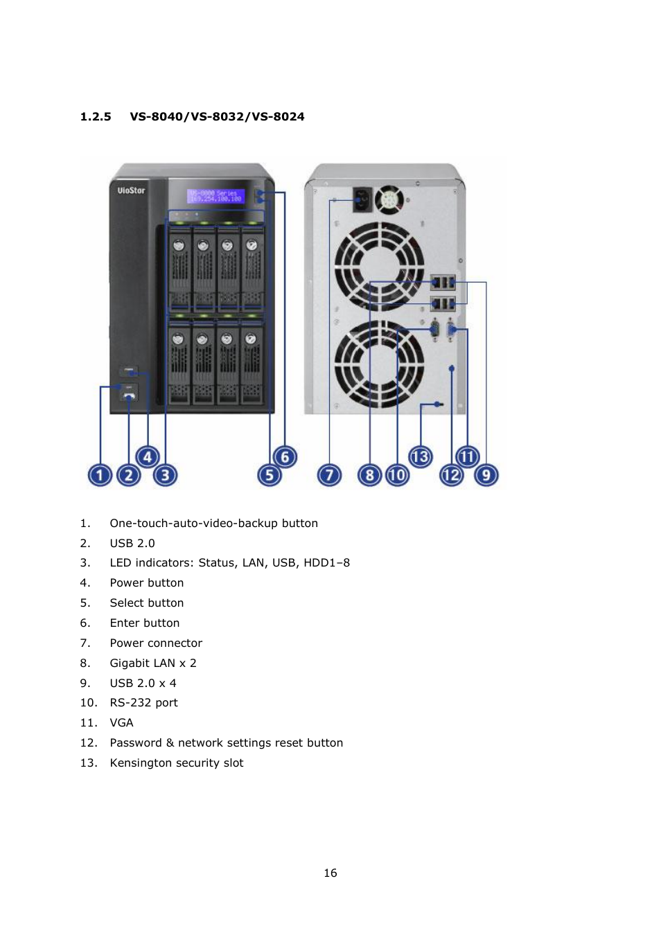 Vs-8040/vs-8032/vs-8024 | QNAP VS-2004L en User Manual | Page 16 / 265