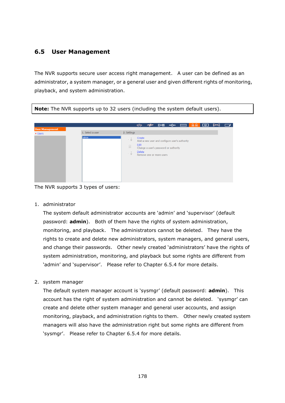 Anagement, 5 user management | QNAP VS-2004L en User Manual | Page 178 / 265