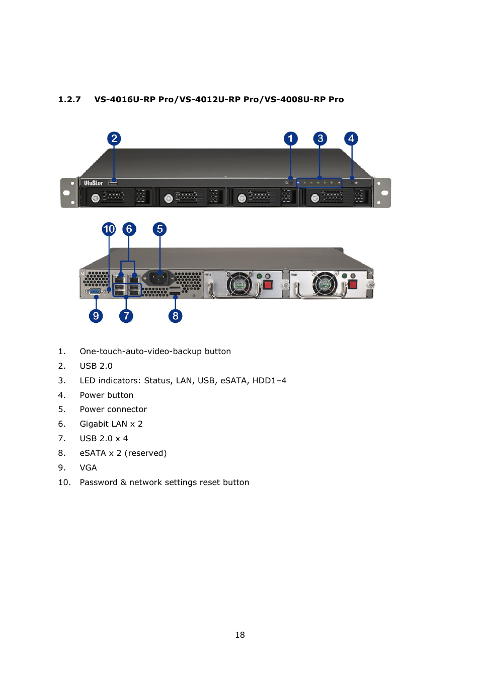 Vs-4016u-rp pro/vs-4012u-rp pro/vs-4008u-rp pro | QNAP VS-2004L en User Manual | Page 18 / 265