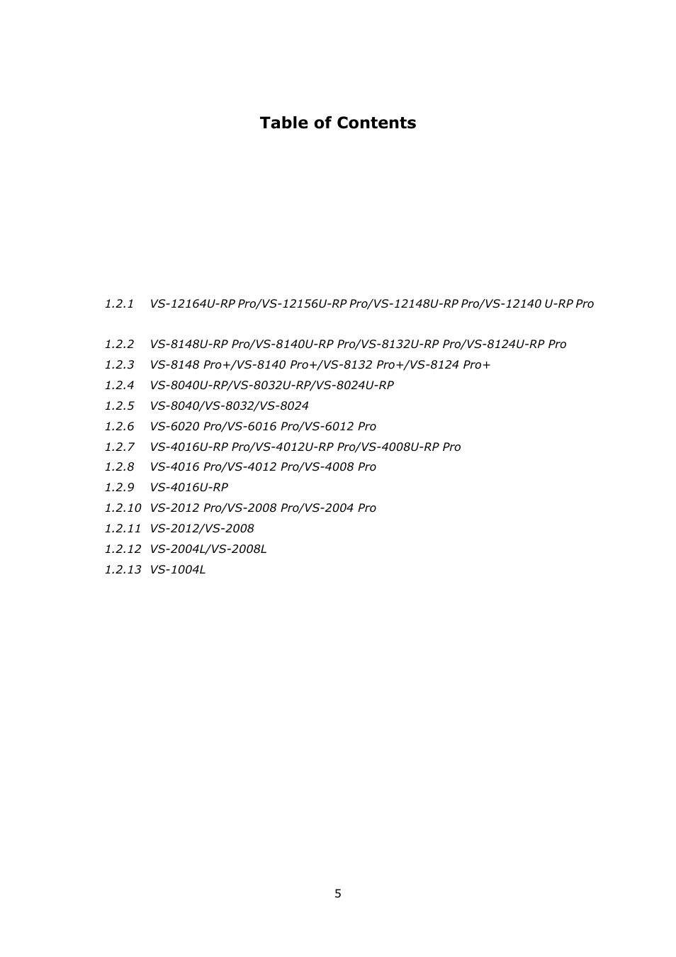QNAP VS-2004L en User Manual | Page 5 / 265