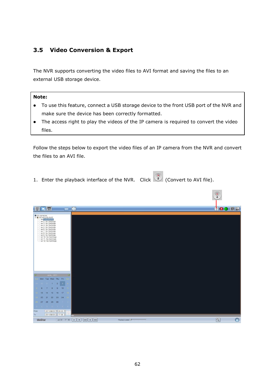 Ideo, Onversion, Xport | 5 video conversion & export | QNAP VS-2004L en User Manual | Page 62 / 265