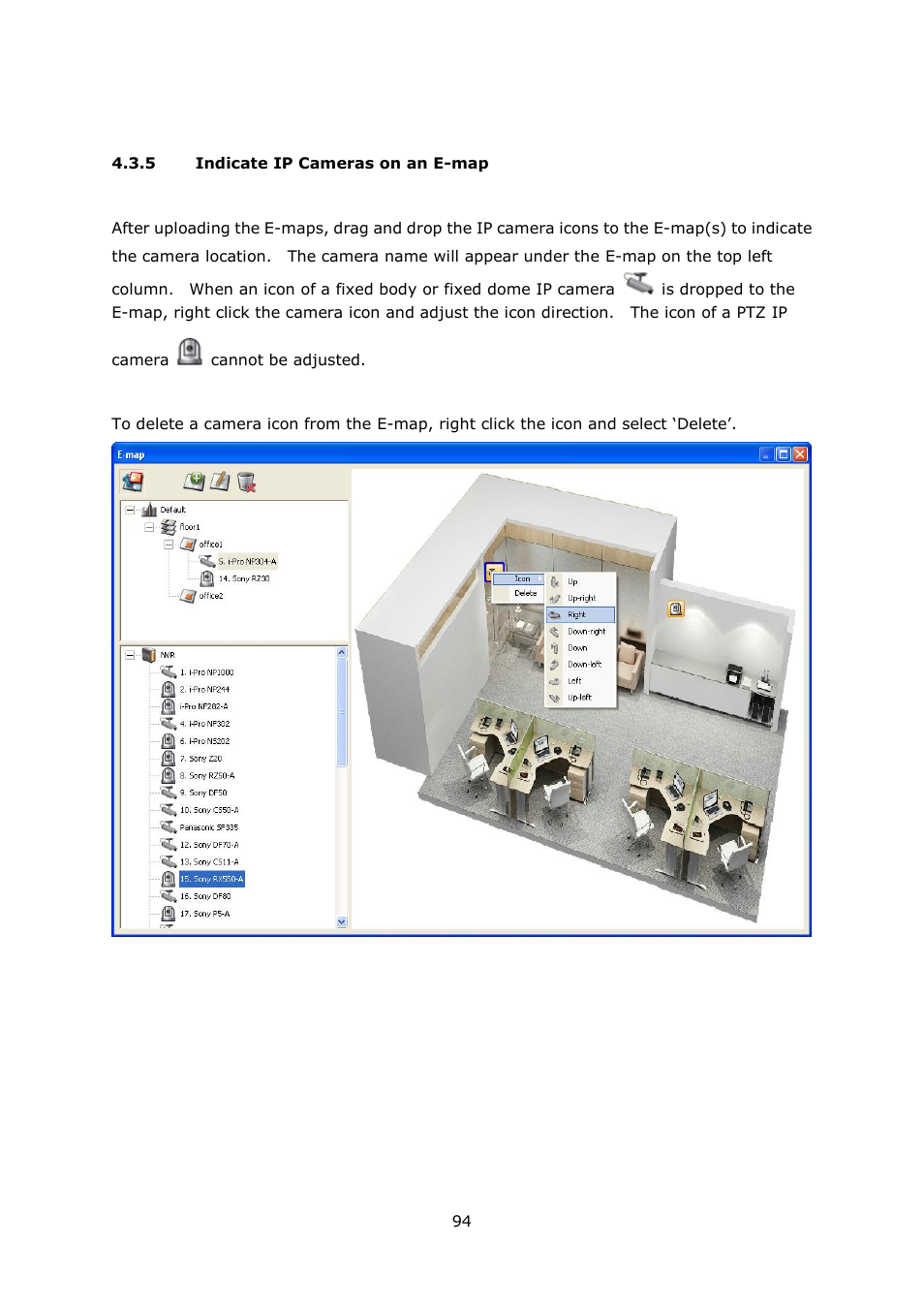 Indicate ip cameras on an e-map | QNAP VS-2004L en User Manual | Page 94 / 265