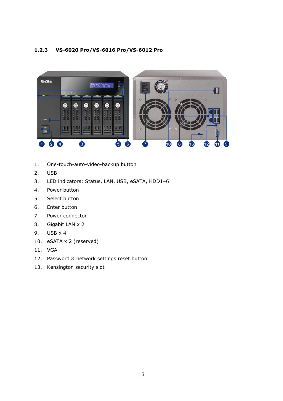 3 vs-6020 pro/vs-6016 pro/vs-6012 pro, Vs-6020 pro/vs-6016 pro/vs-6012 pro | QNAP Security VioStor NVR (Version: 3.3.2) User Manual | Page 13 / 235