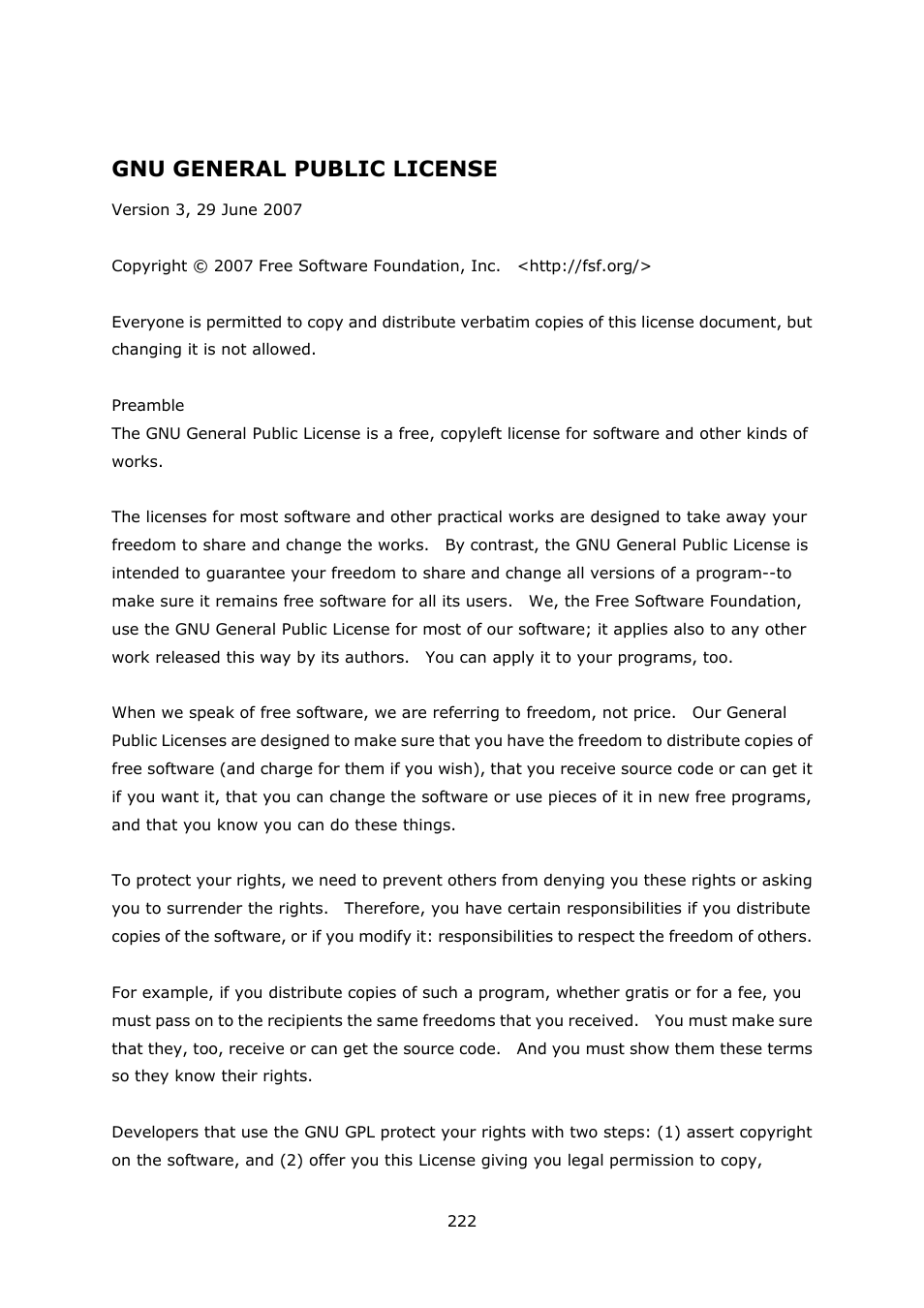 Gnu general public license | QNAP Security VioStor NVR (Version: 3.3.2) User Manual | Page 222 / 235