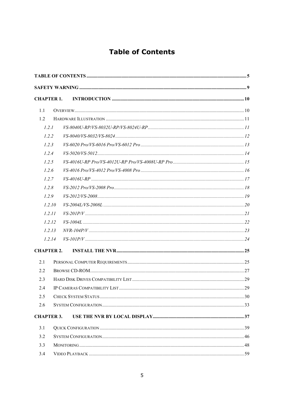QNAP Security VioStor NVR (Version: 3.3.2) User Manual | Page 5 / 235