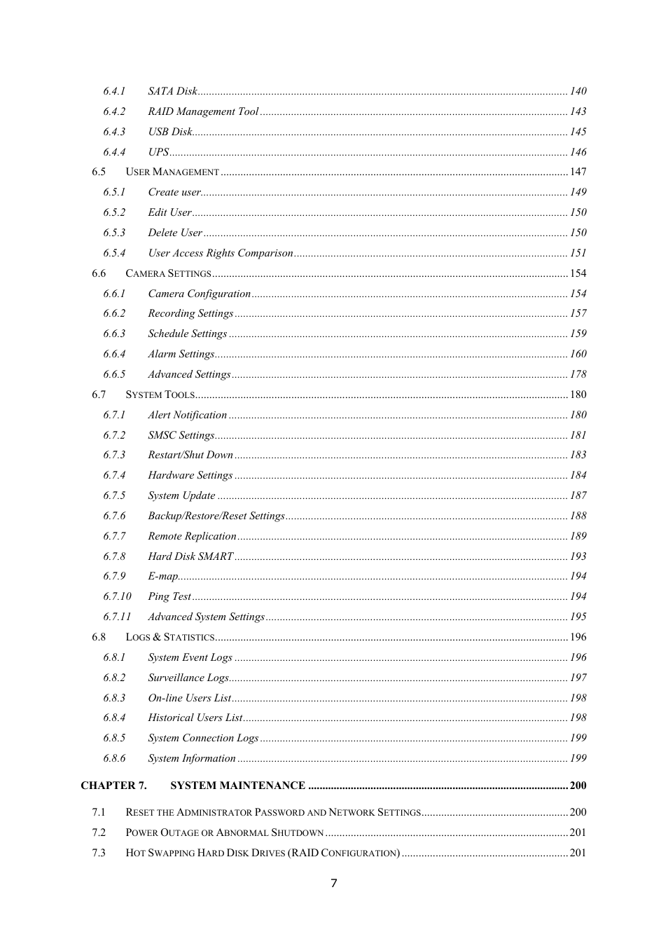 QNAP Security VioStor NVR (Version: 3.3.2) User Manual | Page 7 / 235