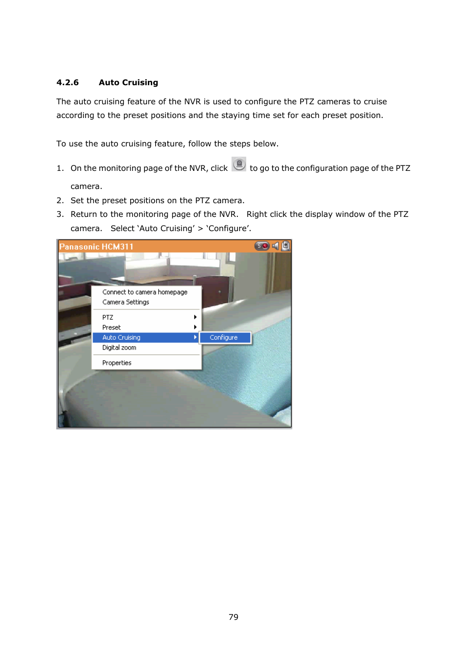 6 auto cruising, Auto cruising | QNAP Security VioStor NVR (Version: 3.3.2) User Manual | Page 79 / 235