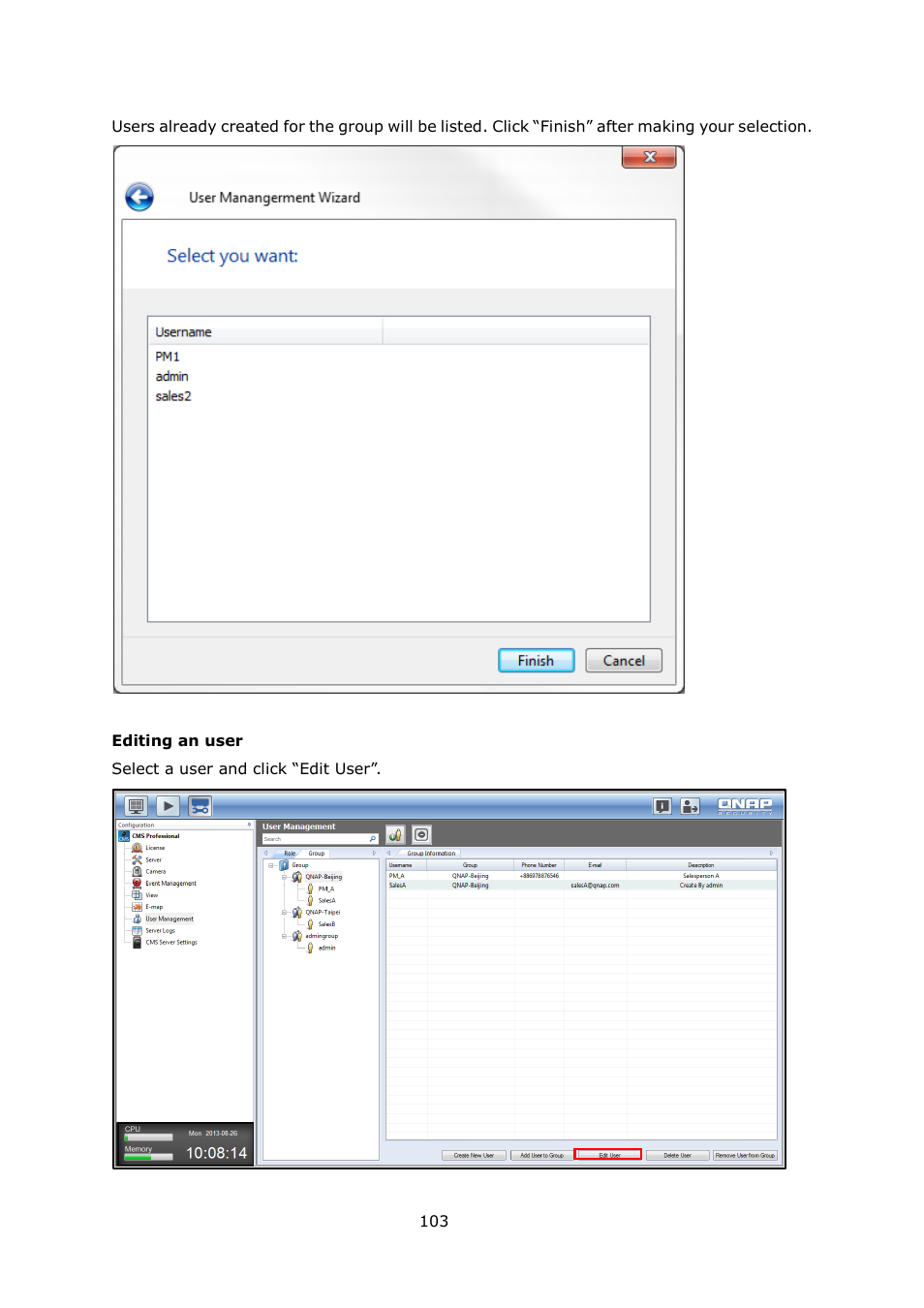 QNAP Security VioStor CMS (Version: 1.0.1) User Manual | Page 103 / 204