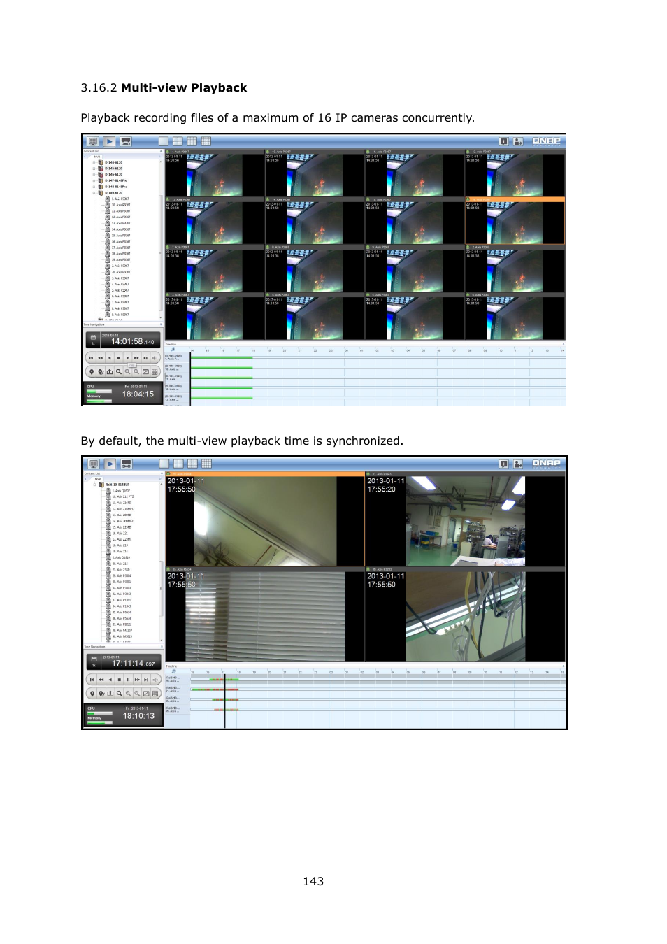 Ulti, View, Layback | QNAP Security VioStor CMS (Version: 1.0.1) User Manual | Page 143 / 204