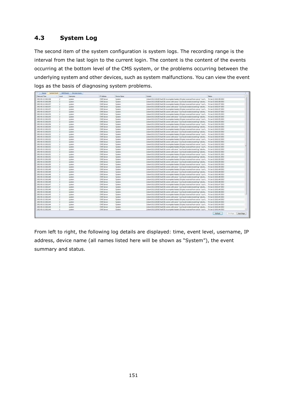 Ystem | QNAP Security VioStor CMS (Version: 1.0.1) User Manual | Page 151 / 204