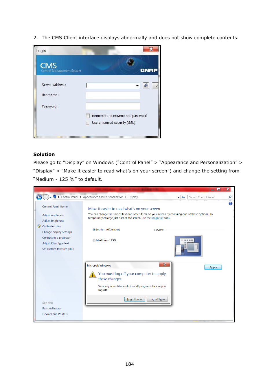 QNAP Security VioStor CMS (Version: 1.0.1) User Manual | Page 184 / 204