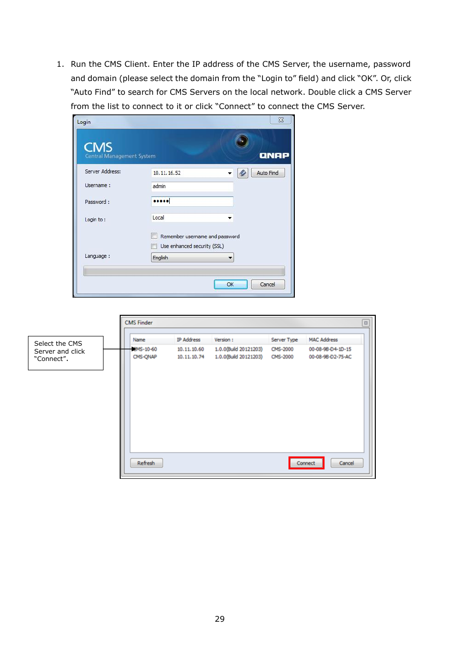 QNAP Security VioStor CMS (Version: 1.0.1) User Manual | Page 29 / 204