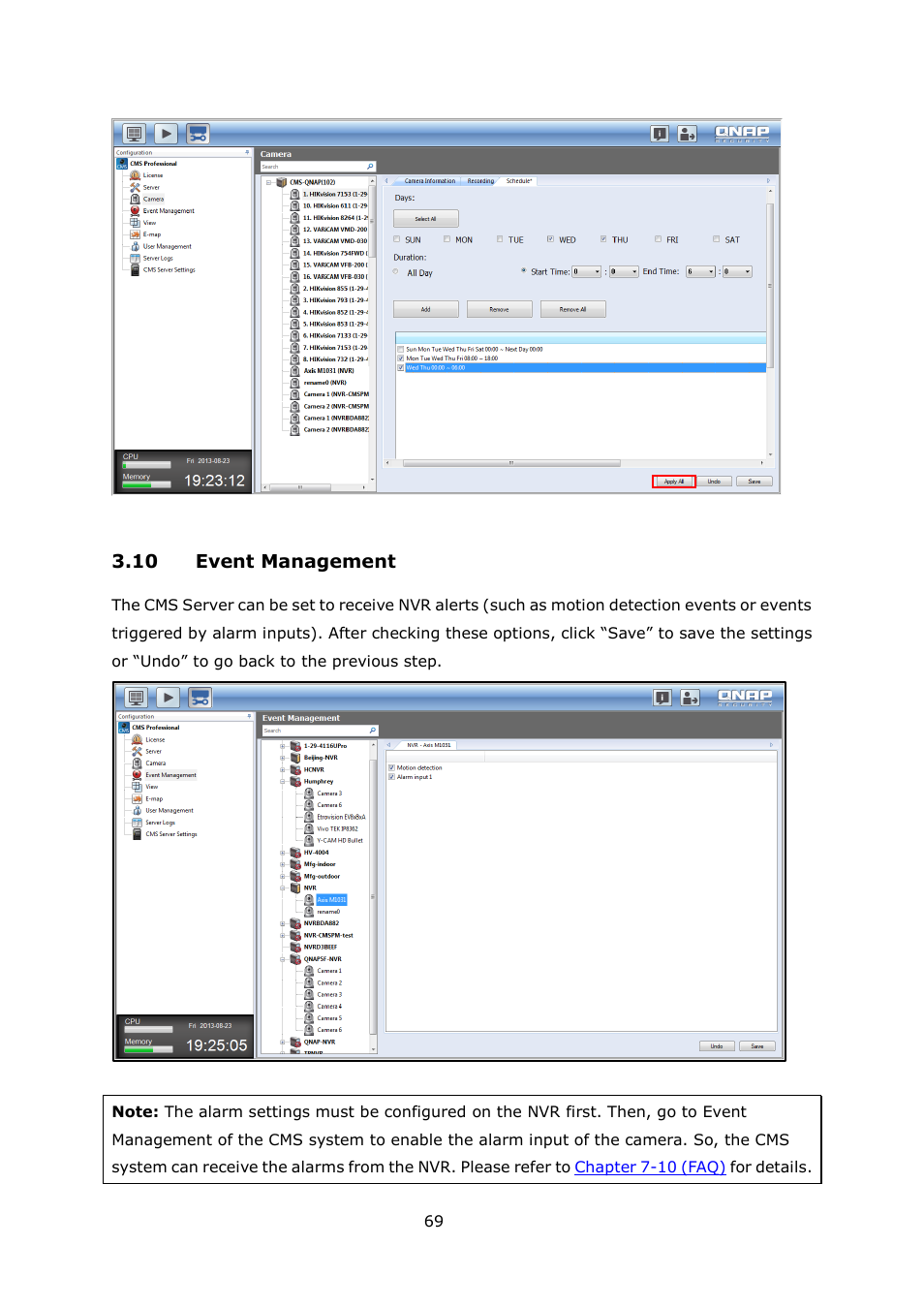 Vent, Anagement | QNAP Security VioStor CMS (Version: 1.0.1) User Manual | Page 69 / 204