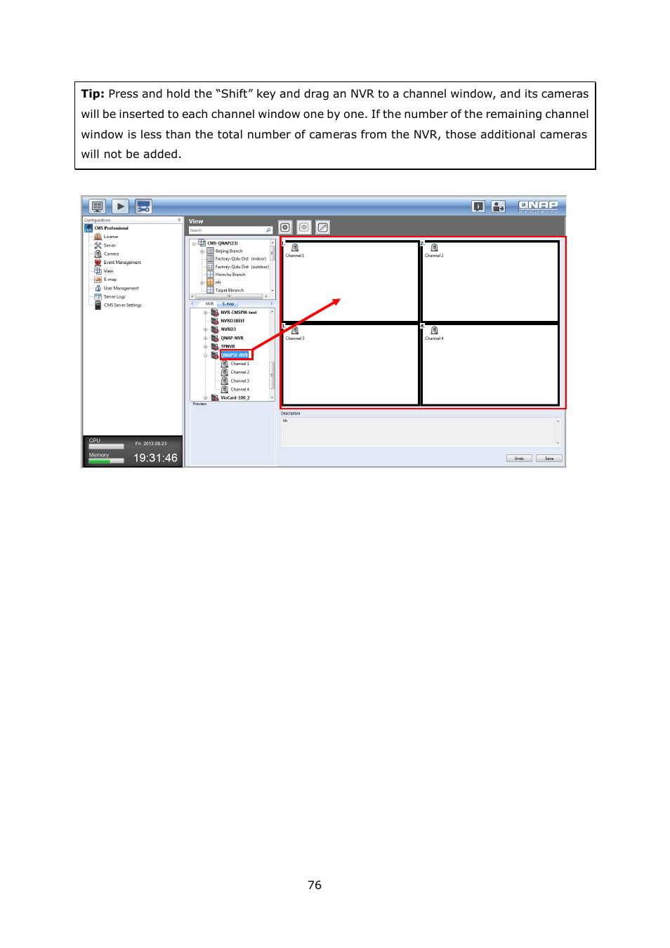 QNAP Security VioStor CMS (Version: 1.0.1) User Manual | Page 76 / 204
