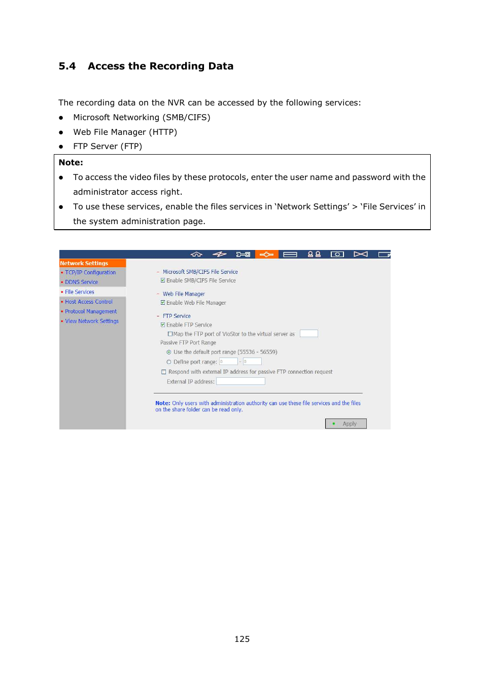4 access the recording data | QNAP Security VioStor NVR (Version: 4.1.2) User Manual | Page 125 / 261