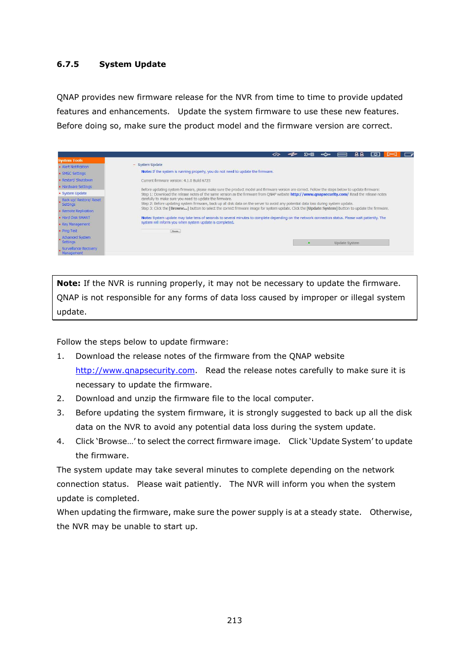 QNAP Security VioStor NVR (Version: 4.1.2) User Manual | Page 213 / 261