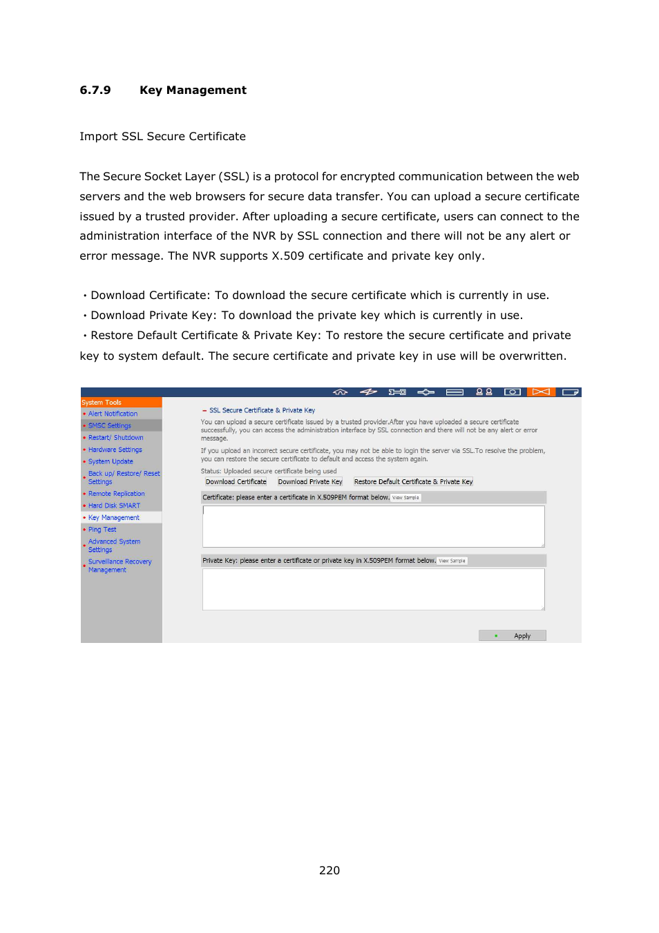 QNAP Security VioStor NVR (Version: 4.1.2) User Manual | Page 220 / 261