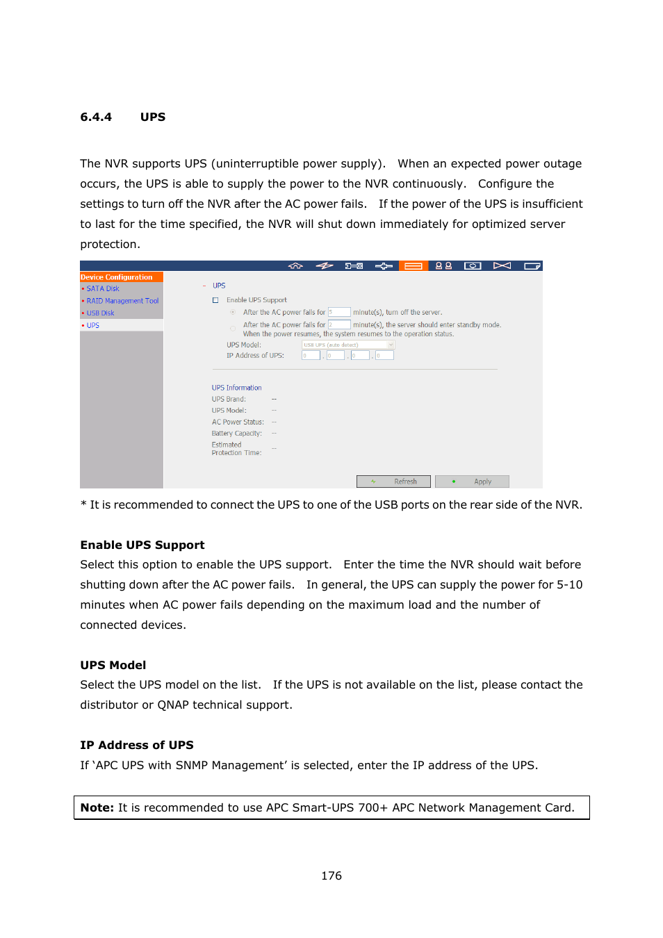 4 ups | QNAP Security VioStor NVR (Version: 3.5.1) User Manual | Page 176 / 264