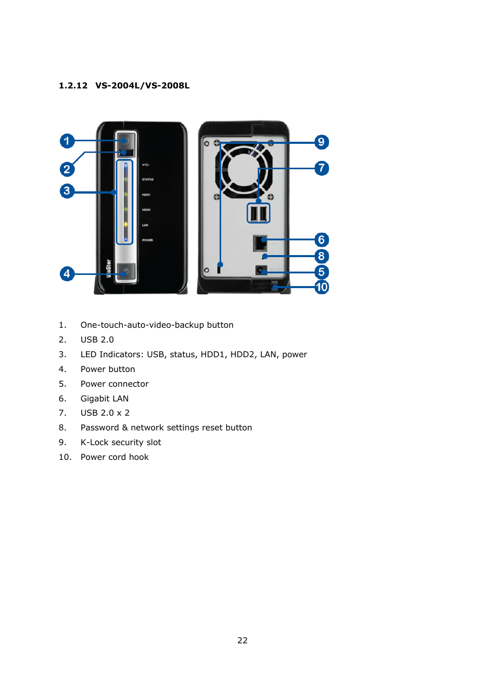 12 vs-2004l/vs-2008l, Vs-2004l/vs-2008l | QNAP Security VioStor NVR (Version: 3.5.1) User Manual | Page 22 / 264