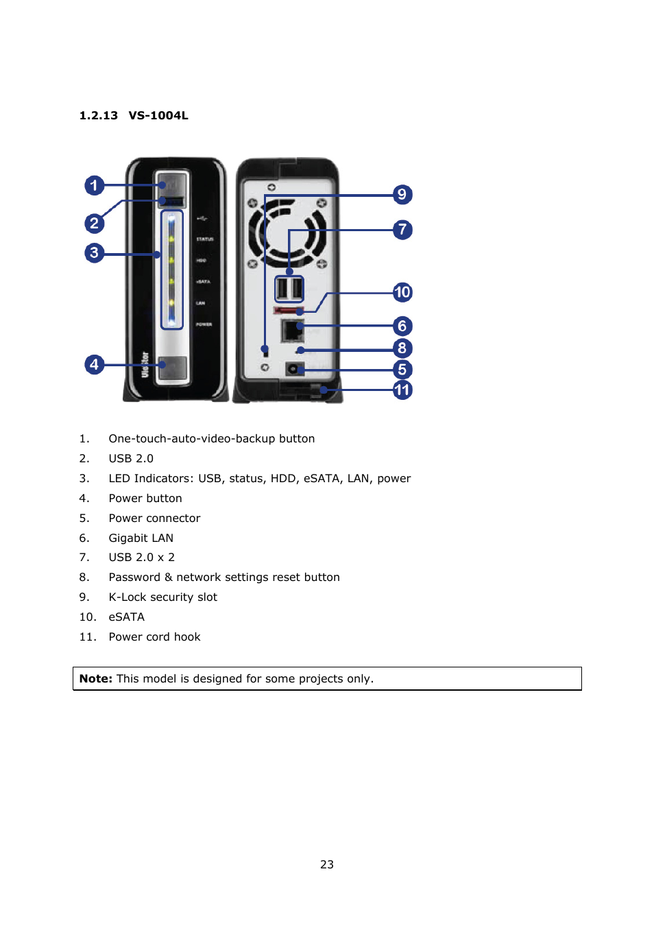 13 vs-1004l, Vs-1004l | QNAP Security VioStor NVR (Version: 3.5.1) User Manual | Page 23 / 264