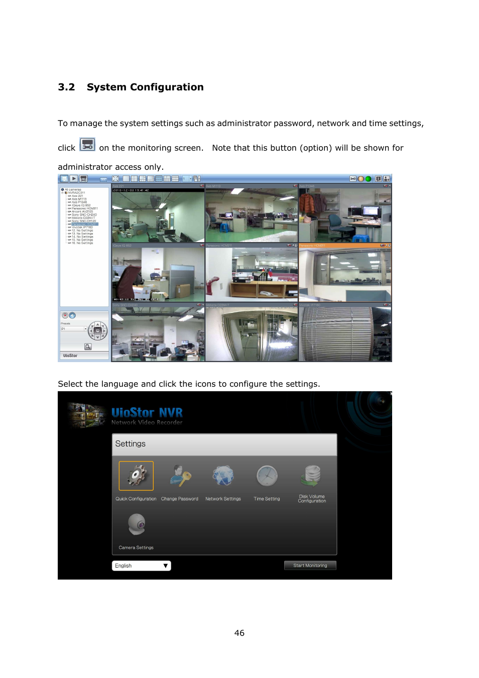 2 system configuration, Ystem, Onfiguration | QNAP Security VioStor NVR (Version: 3.5.1) User Manual | Page 46 / 264