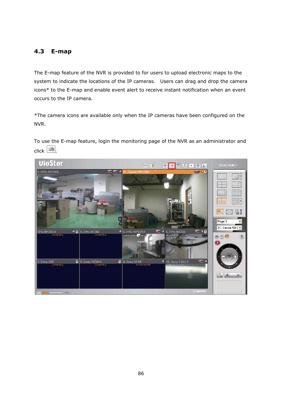 3 e-map | QNAP Security VioStor NVR (Version: 3.5.1) User Manual | Page 86 / 264
