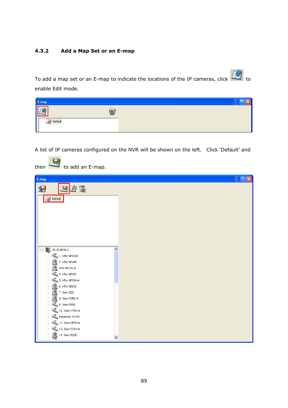 2 add a map set or an e-map, Add a map set or an e-map | QNAP Security VioStor NVR (Version: 3.5.1) User Manual | Page 89 / 264