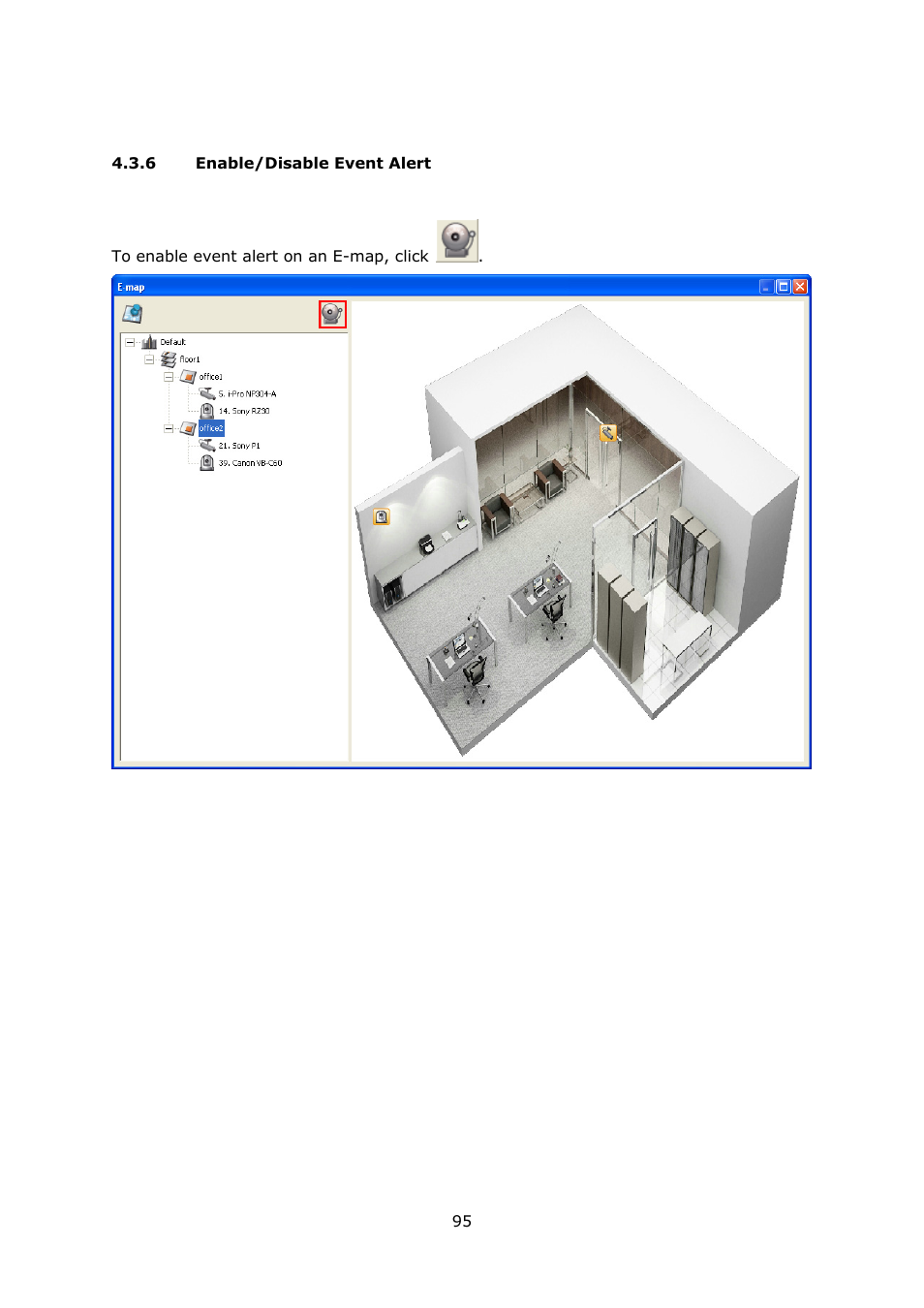 6 enable/disable event alert, Enable/disable event alert | QNAP Security VioStor NVR (Version: 3.5.1) User Manual | Page 95 / 264