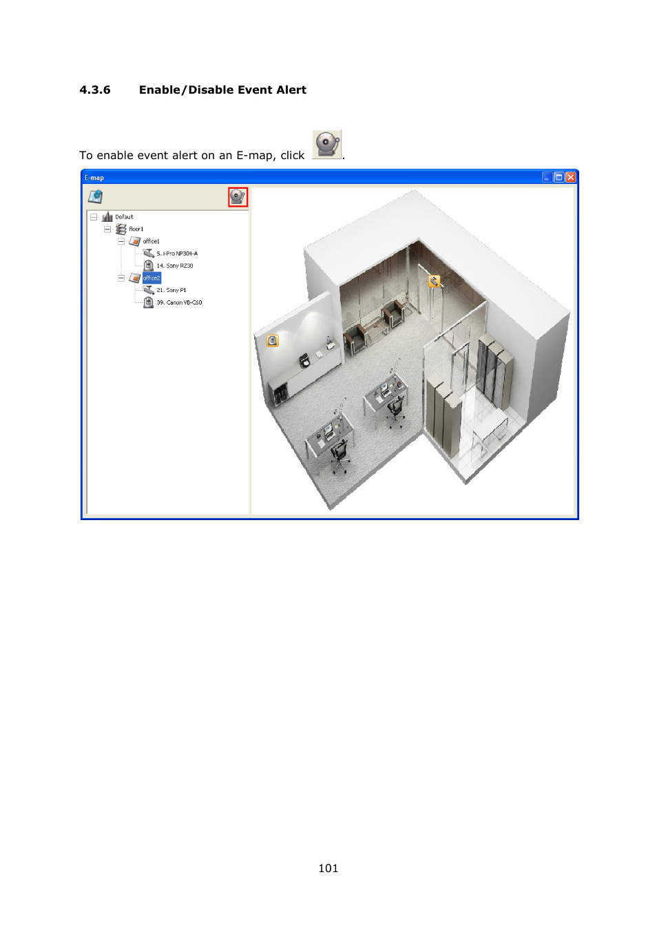 6 enable/disable event alert, Enable/disable event alert | QNAP Security VioStor NVR (Version: 4.1.1) User Manual | Page 101 / 260