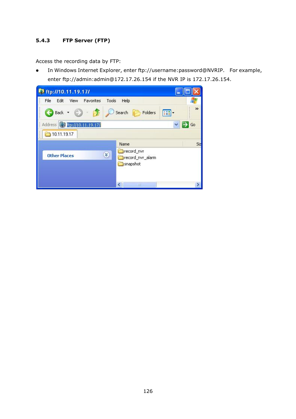 3 ftp server (ftp), Ftp server (ftp) | QNAP Security VioStor NVR (Version: 4.1.1) User Manual | Page 126 / 260