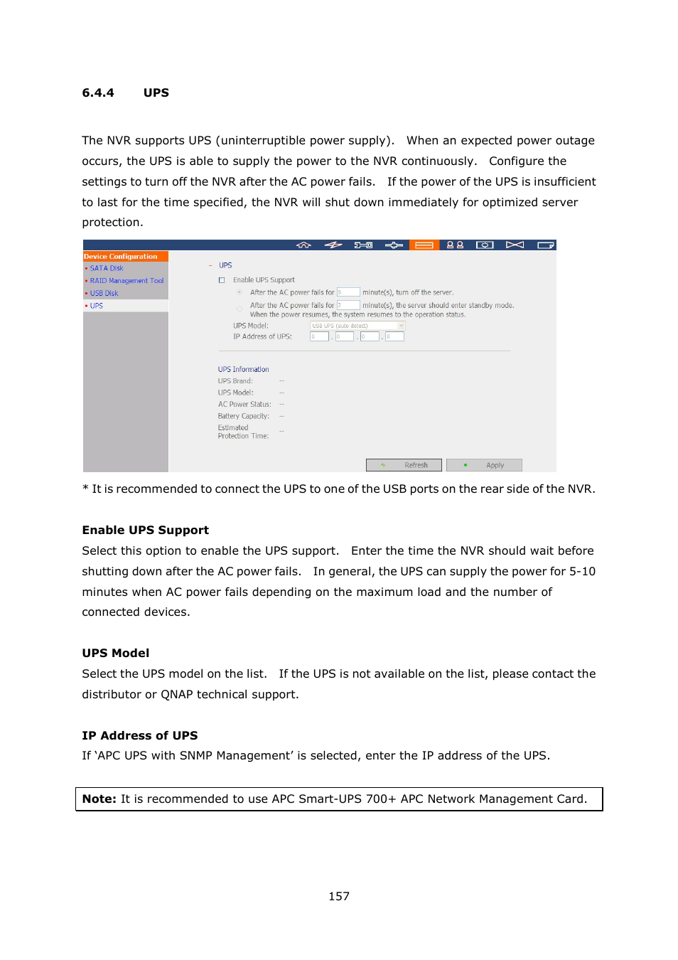 4 ups | QNAP Security VioStor NVR (Version: 4.1.1) User Manual | Page 157 / 260