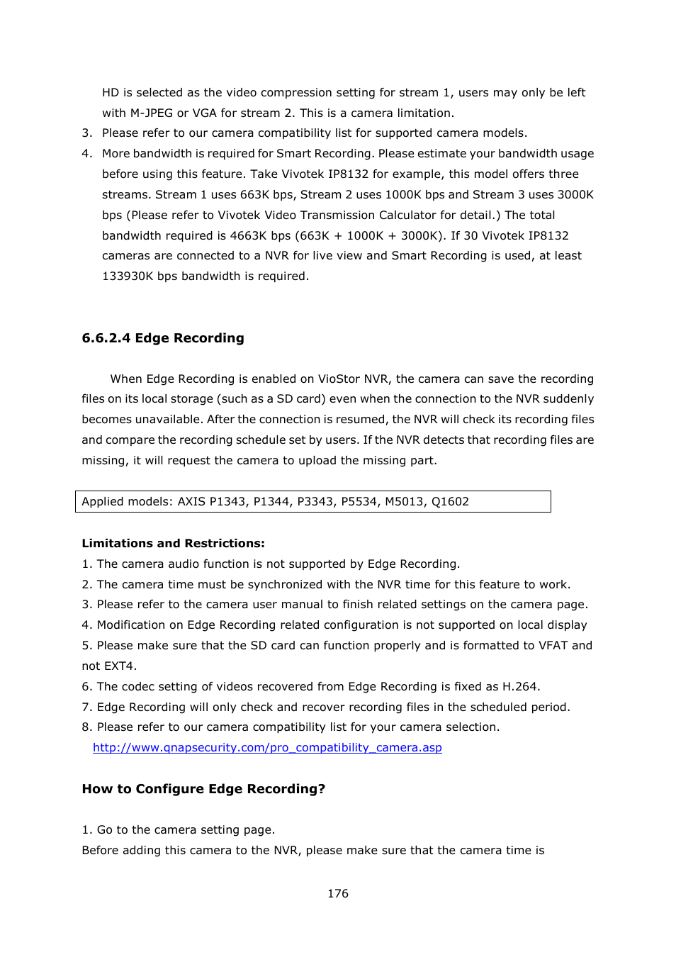 4 edge recording | QNAP Security VioStor NVR (Version: 4.1.1) User Manual | Page 176 / 260