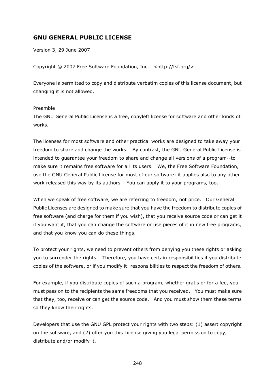 Gnu general public license | QNAP Security VioStor NVR (Version: 4.1.1) User Manual | Page 248 / 260