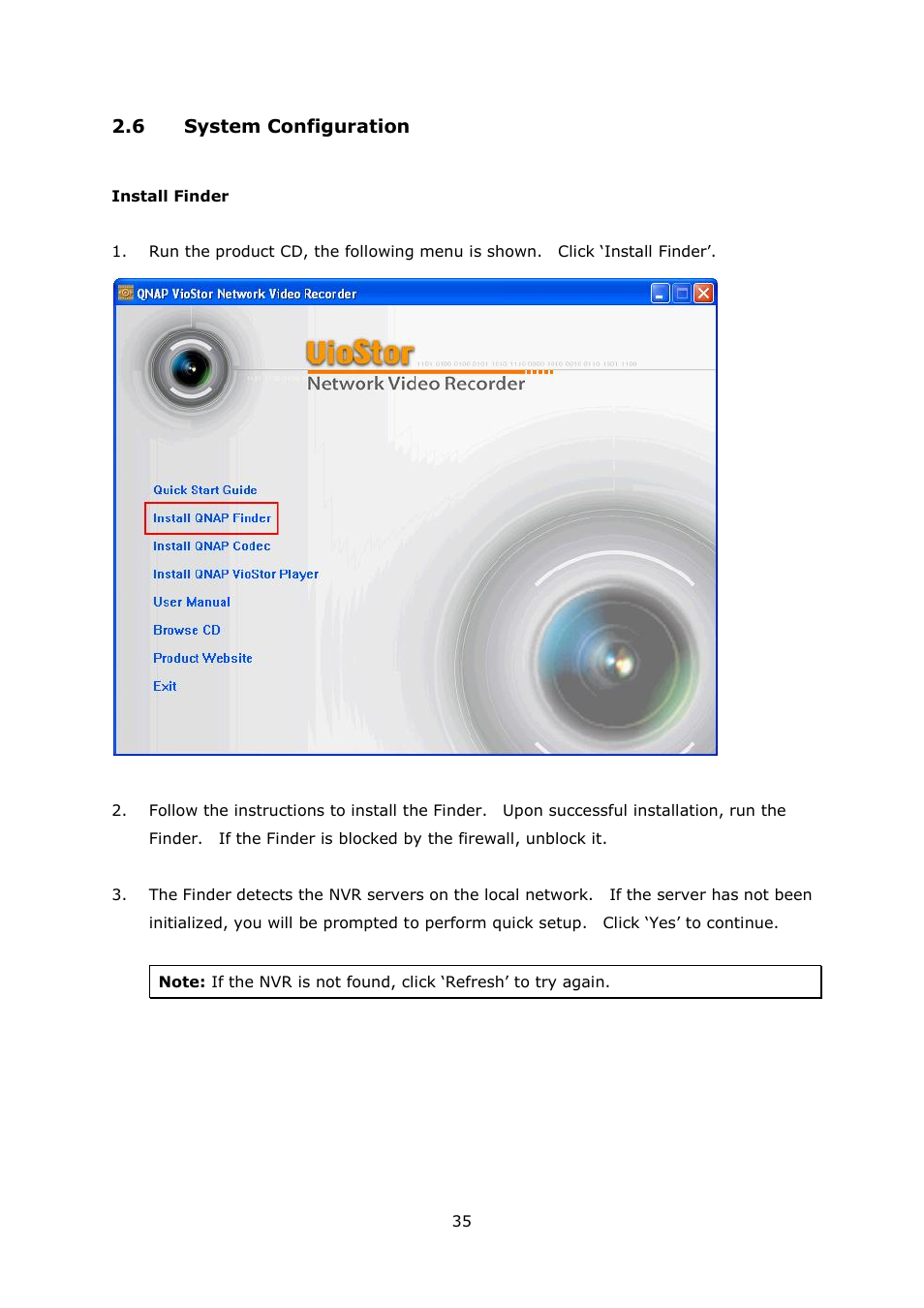 6 system configuration, Ystem, Onfiguration | QNAP Security VioStor NVR (Version: 4.1.1) User Manual | Page 35 / 260