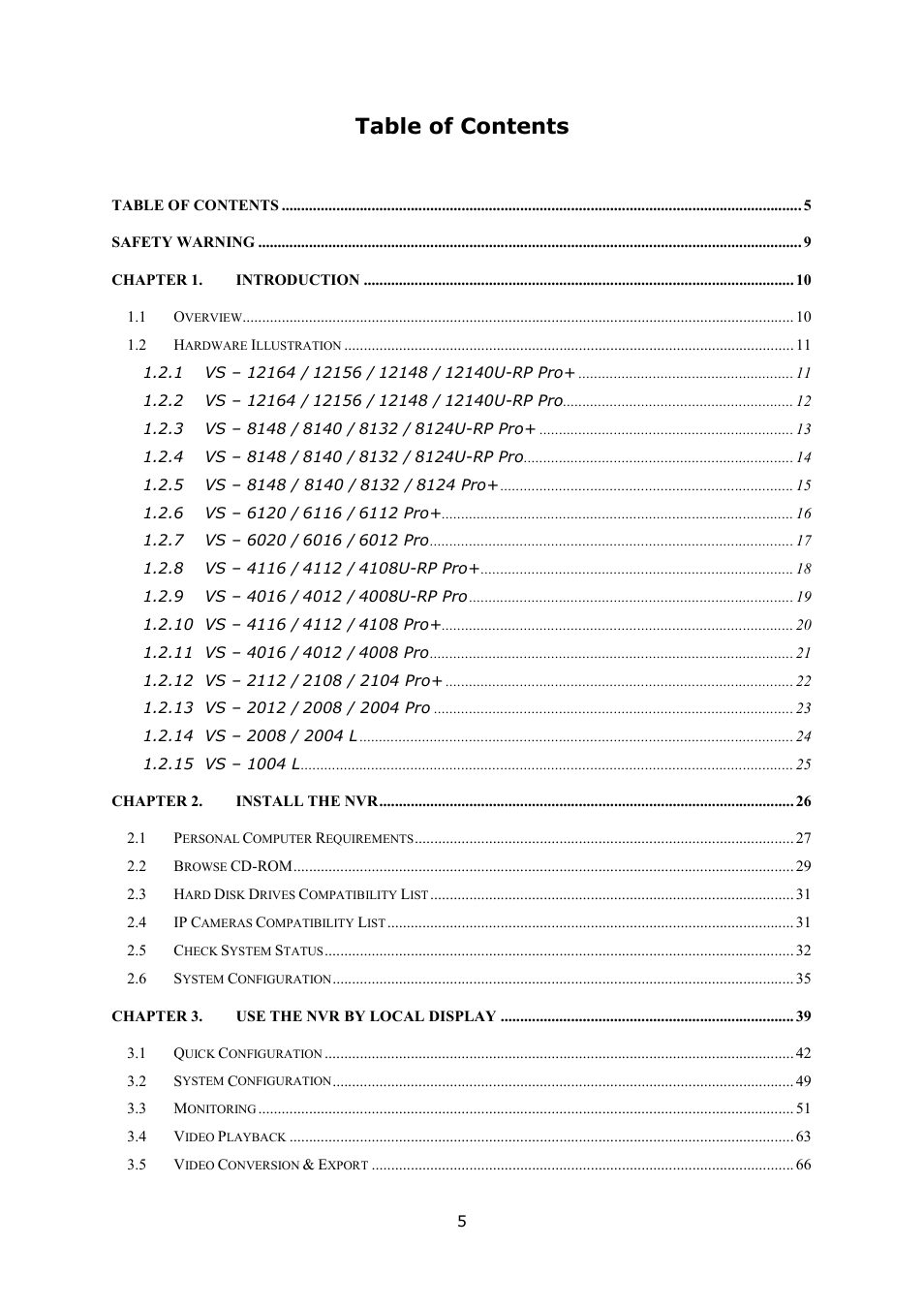 QNAP Security VioStor NVR (Version: 4.1.1) User Manual | Page 5 / 260