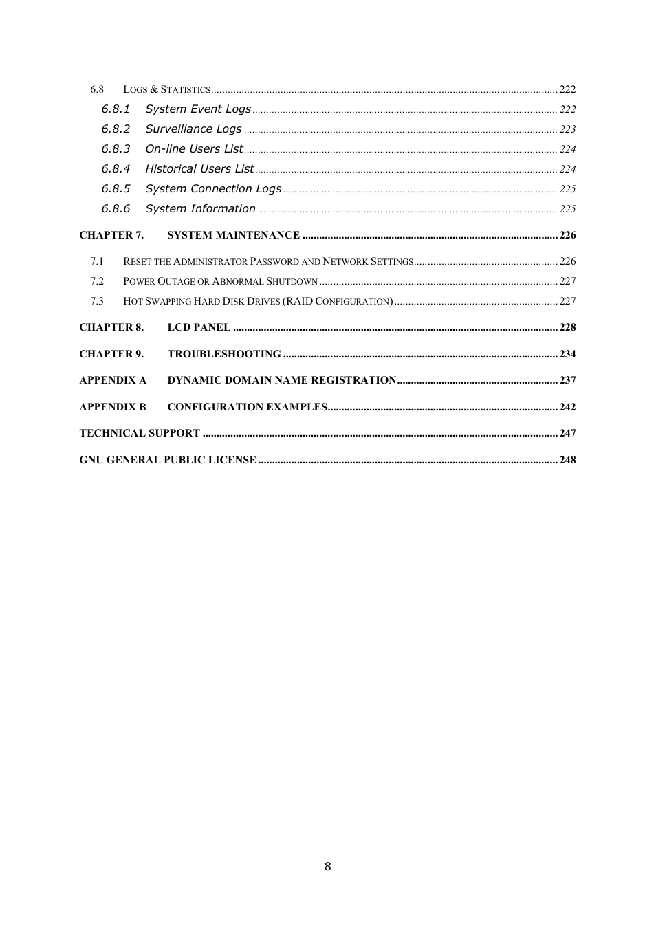 QNAP Security VioStor NVR (Version: 4.1.1) User Manual | Page 8 / 260