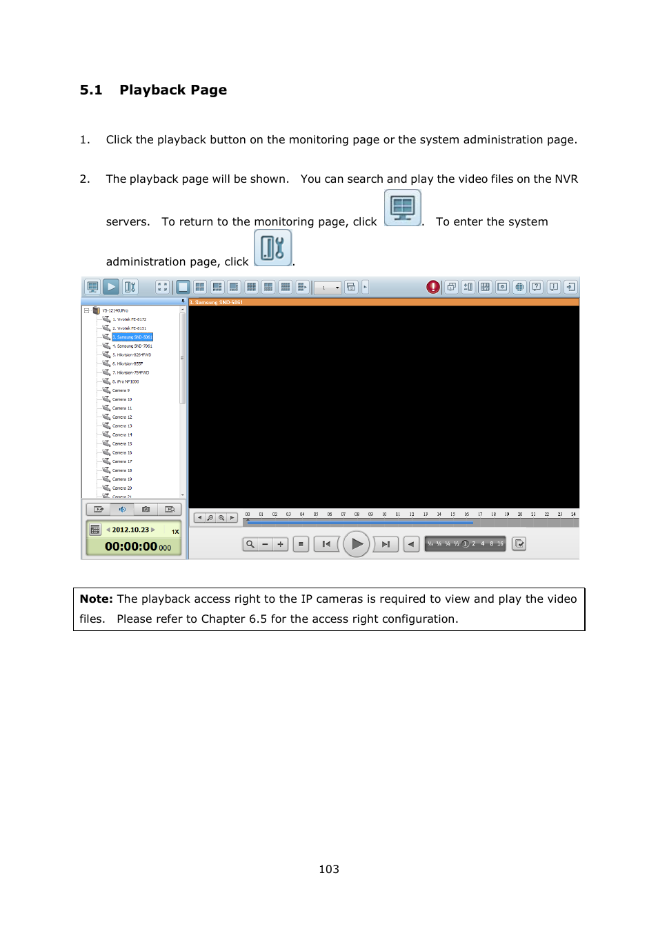 Layback, 1 playback page | QNAP Security VioStor NVR (Version: 4.0.0) User Manual | Page 103 / 242